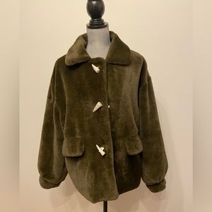 Saint Geraldine Oversized Faux Fur Coat